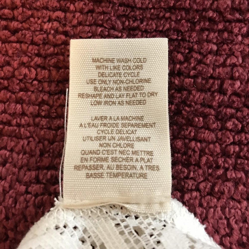 🌻 🌸 FREE PEOPLE Ivory Lace Smock Top - Sz XS - NEW - Picture 8 of 9